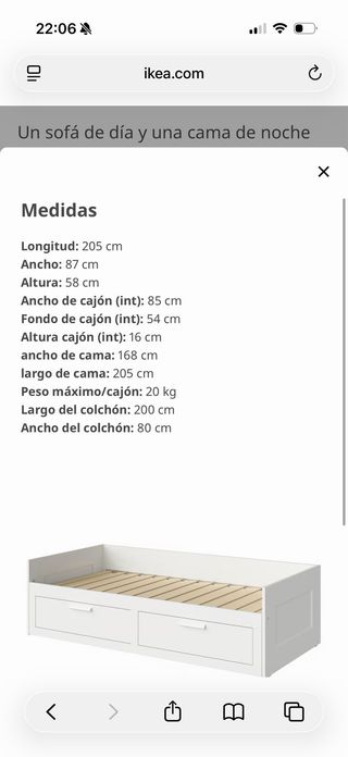 Cama extensible IKEA blanca