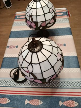 Coppia di lampade da tavolo Tiffany