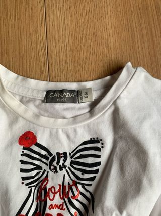 Vestido niña blanco y negro