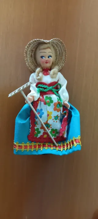 Bamboline souvenir vintage, set 4 pezzi