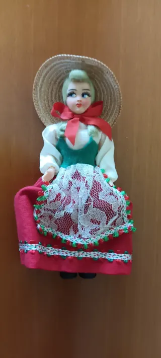 Bamboline souvenir vintage, set 4 pezzi