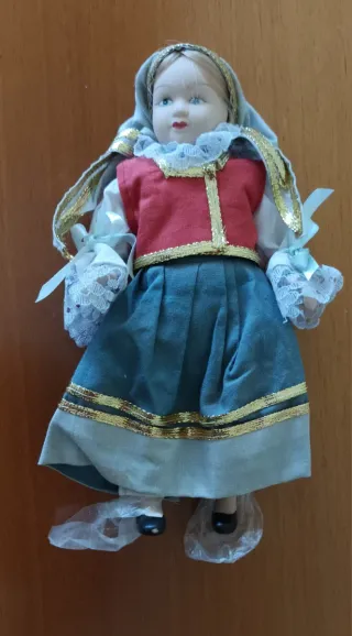 Bamboline souvenir vintage, set 4 pezzi