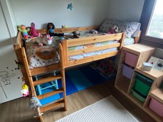 Litera madera con tobogán