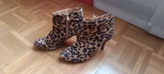 Botines leopardo tacón 9 cm