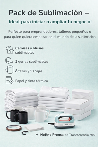 Pack Sublimación + Mefine Prensa Mini