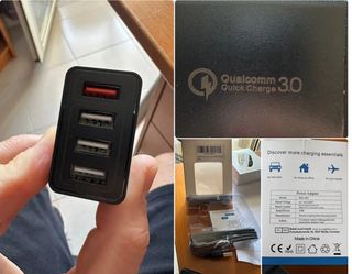 Caricabatterie Multi USB Qualcomm Quick Charge 3.0