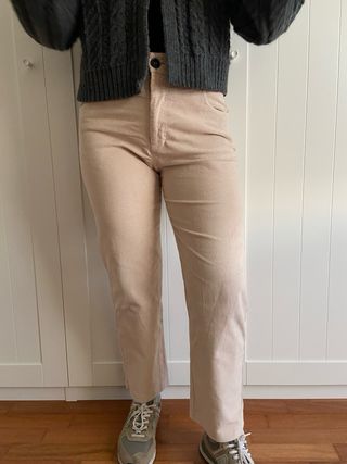 Pantalón beige de pana
