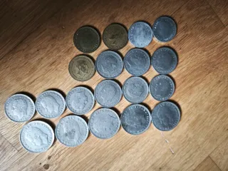 Lote monedas pesetas Rey y Franco