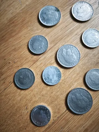Lote monedas pesetas Rey y Franco
