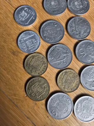 Lote monedas pesetas Rey y Franco