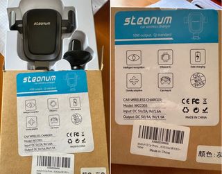 Supporto auto Steanum per ricarica wireless