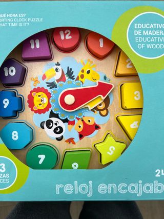 Reloj de Madera Educativo para Niños