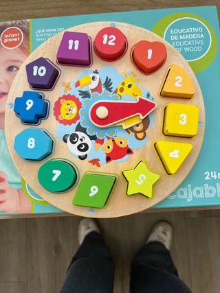 Reloj de Madera Educativo para Niños
