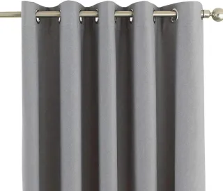 Cortinas 117x137cm Ojal Gris (Par) NUEVAS