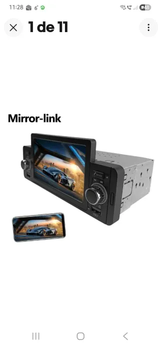 Radio Coche Pantalla Bluetooth 5.1 Mirror Link