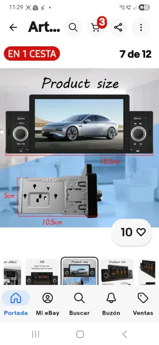 Radio Coche Pantalla Bluetooth 5.1 Mirror Link