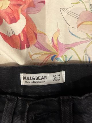 Pantalón vaquero negro niña Pull and Bear