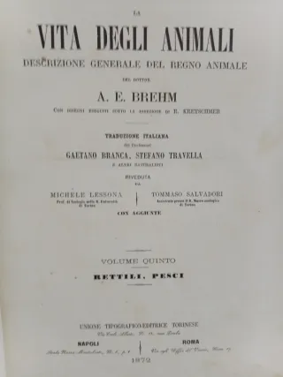 La Vita degli Animali - Brehm - Vol. VI