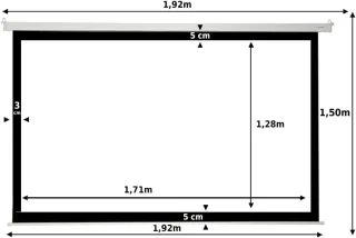 Pantalla Proyección Lux-Screen 192x150cm