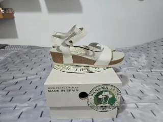 Sandalias Panamá Jack Talla 37 Blancas