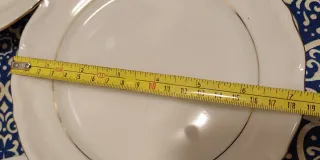 6 Platos postres de Porcelana slesia Dorados 18cm