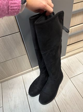 Stivali neri caldi over-the-knee tg 35