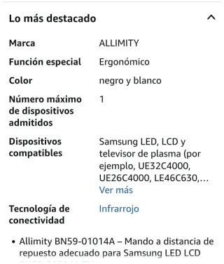 Mando a distancia Samsung BN59-01014A