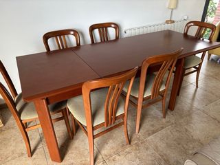 Mesa extensible salón 156/200 cm madera