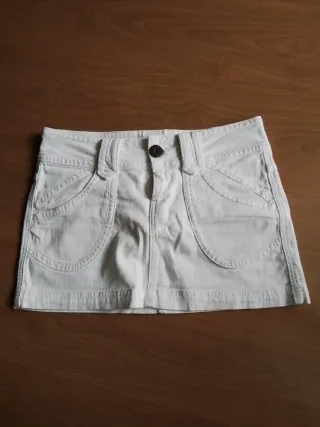 Falda vaquera Pepe Jeans blanca Talla S