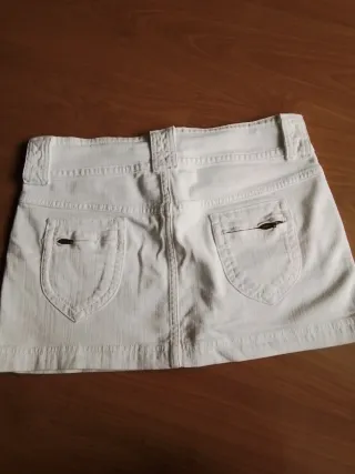 Falda vaquera Pepe Jeans blanca Talla S