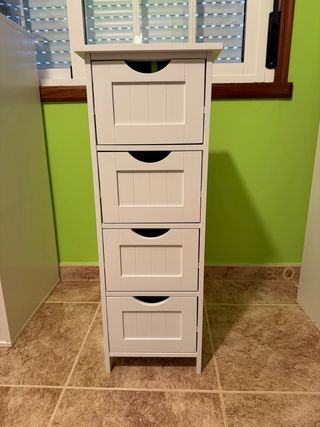 Cajonera 4 cajones madera blanca