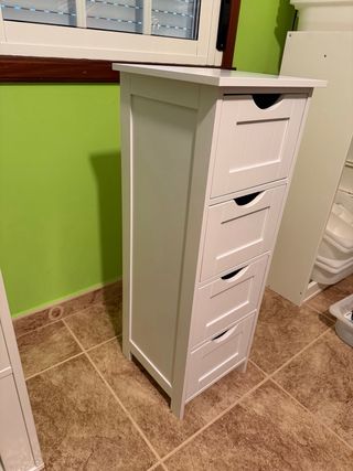 Cajonera 4 cajones madera blanca