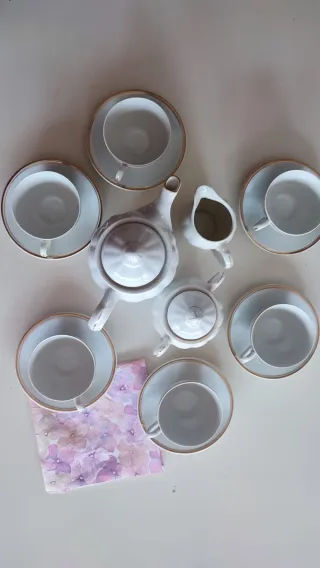 Juego Café Vintage Santa Clara Porcelana