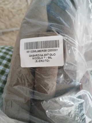 Gabardina Ejército Talla L Verde Oliva