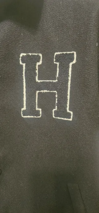 Giacca College Nera con H Bianca