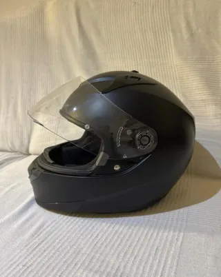 Casco de moto integral negro