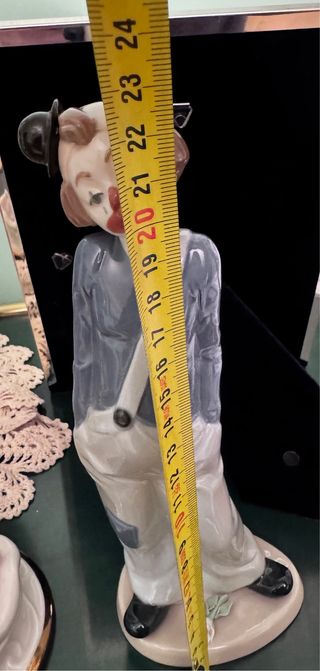 Bonito Payaso Porcelana Azul y Rosa