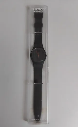 Swatch "Pinstripe" GA102 del 1985 cinturino 7 fori