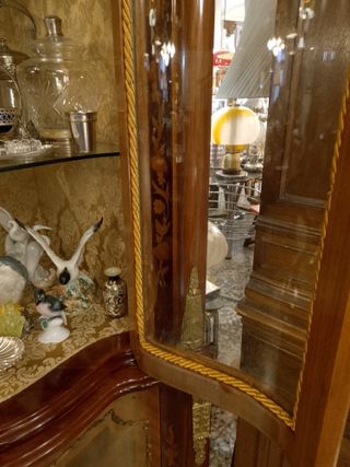 Vitrina Esquinera Francesa Marquetería