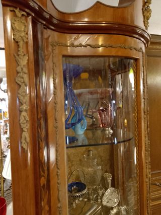 Vitrina Esquinera Francesa Marquetería