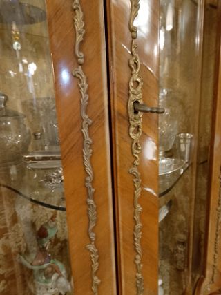 Vitrina Esquinera Francesa Marquetería