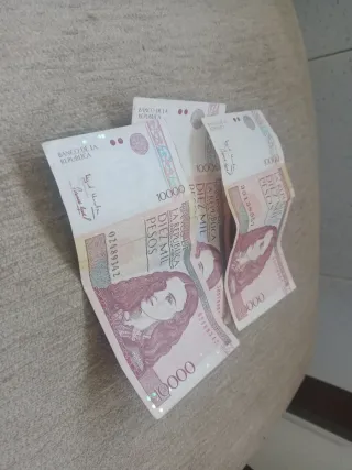 3 Billetes 10000 Pesos Banco de la República