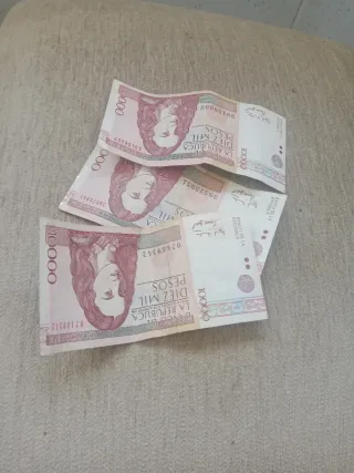 3 Billetes 10000 Pesos Banco de la República