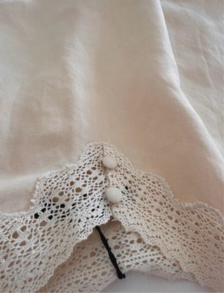 Blusa Zara Beige Encaje