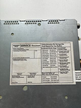 Radio SEAT 3101 REVERSE Años 90