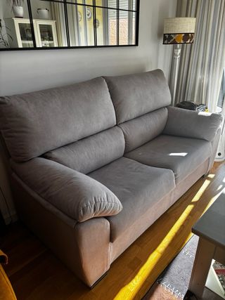 Sofá 3 plazas gris perla