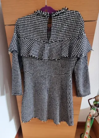 Vestido Zara Negro y Blanco Talla S