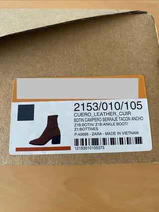 Botines ante Zara. Talla 36