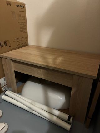 Mesa centro elevable madera