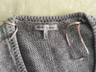 Vestido de punto gris mujer